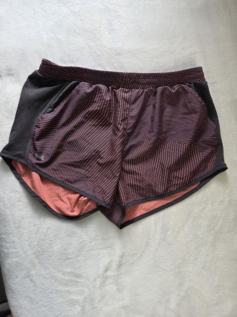 Under Armour Maroon and Coral Running Shorts